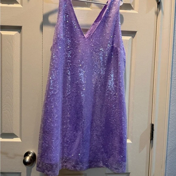 a new day purple dress A New Day Womens Shirt Dress Solid Purple Belted Button Front Long Sleeve S New
